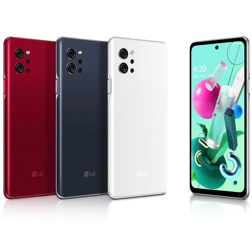 LG Q92 5G front and back view