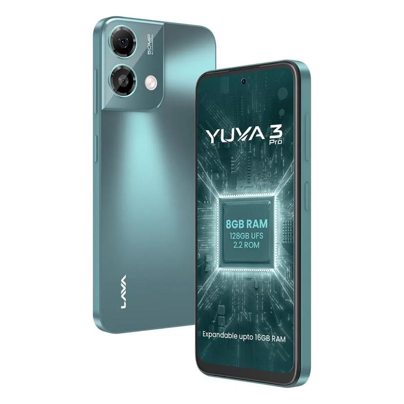Lava Yuva 3 Pro back and front view