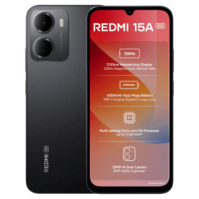 compare Redmi 15A 5G image