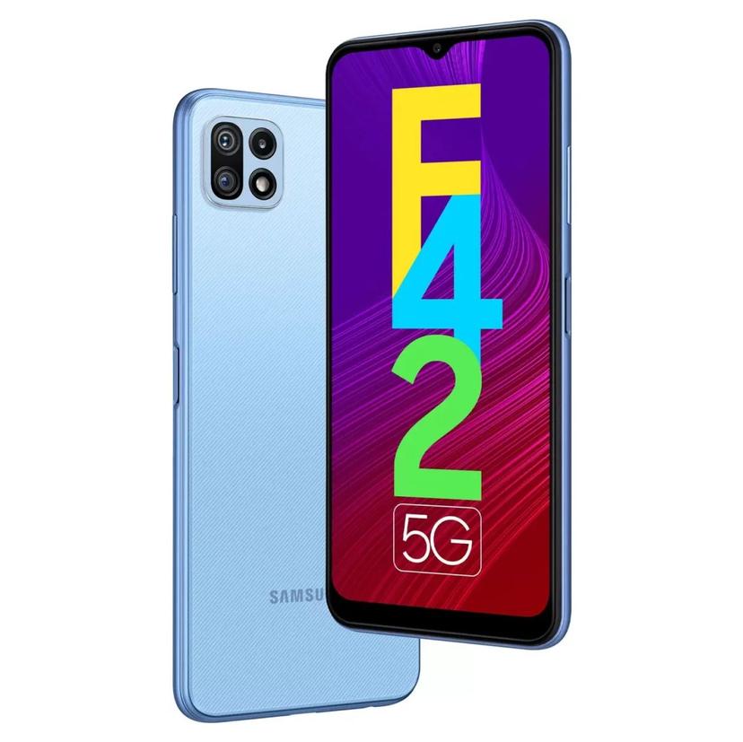 Samsung Galaxy F42 5G back and front view