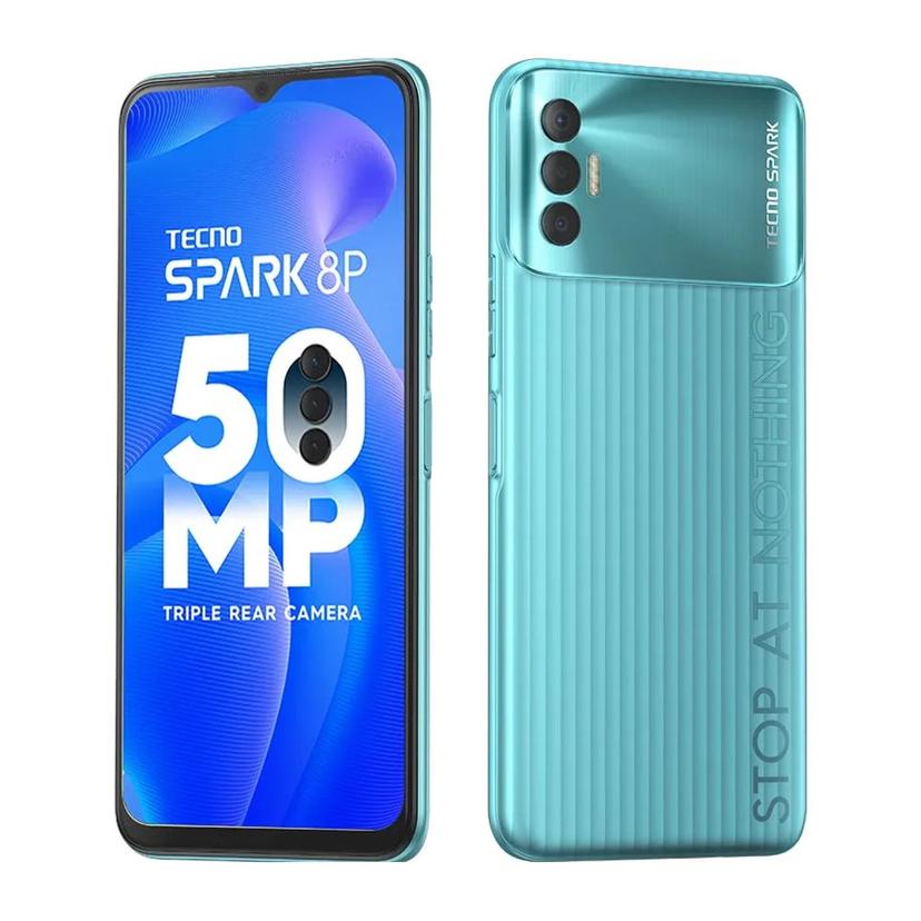 Tecno Spark 8P back and front view