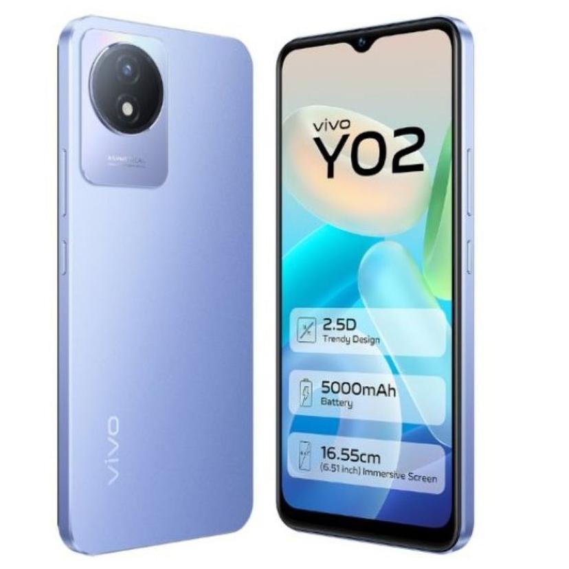 vivo Y02 front and back view