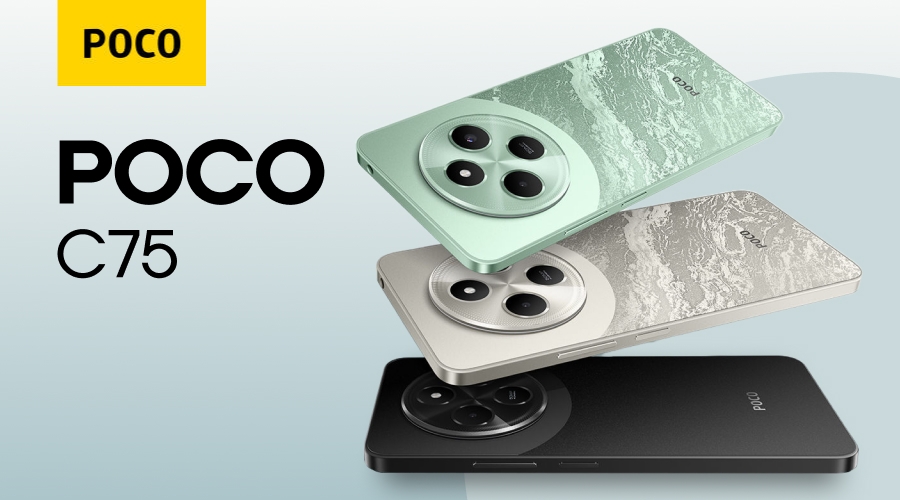 POCO C75 with MediaTek Helio G81-Ultra processor, 6.88-inch HD+ Dot Drop Display, 5160mAh battery starting at 9,000
