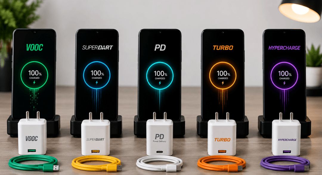 Fast Charging Standards Explained: VOOC vs SuperDart vs USB PD vs Turbo vs HyperCharge