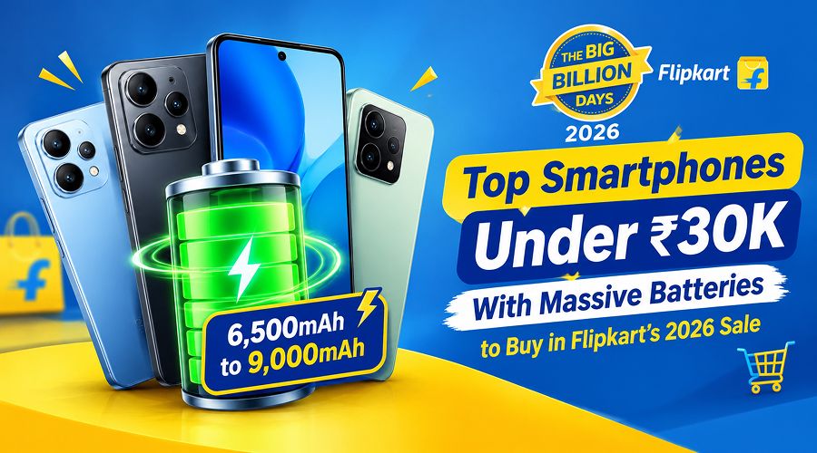 Top Smartphones Under ₹30K With Massive Batteries to Buy in Flipkart’s 2026 Sale