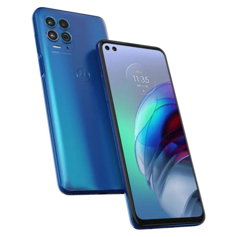 Motorola Moto G100 back and front view