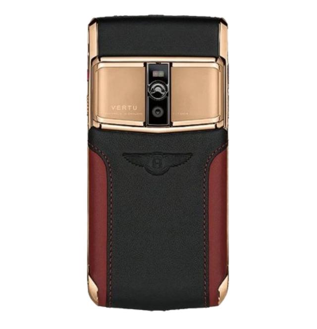 Vertu Signature Touch BENTLEY RED GOLD LEATHER (2015) back view