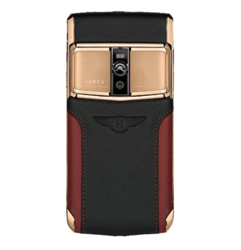 Vertu Signature Touch BENTLEY RED GOLD LEATHER (2015) back view