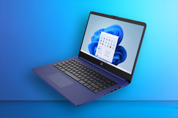 HP 14s with 14" HD display, AMD 3020e, 4GB RAM, 256GB SSD — ideal for students and everyday use.
