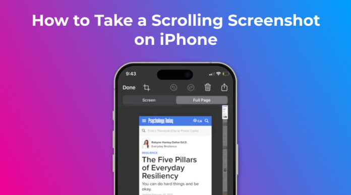 Learn how to capture full-page, scrolling screenshots on iPhone with step-by-step instructions and tips.