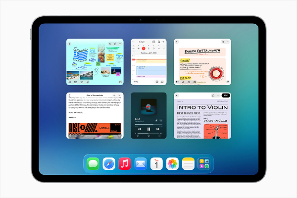 iPadOS 26 adds Liquid Glass UI, multitasking, and Apple Intelligence.