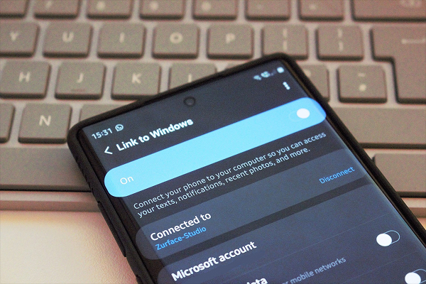 Sync messages, calls, and screen sharing between phone and Windows PC.