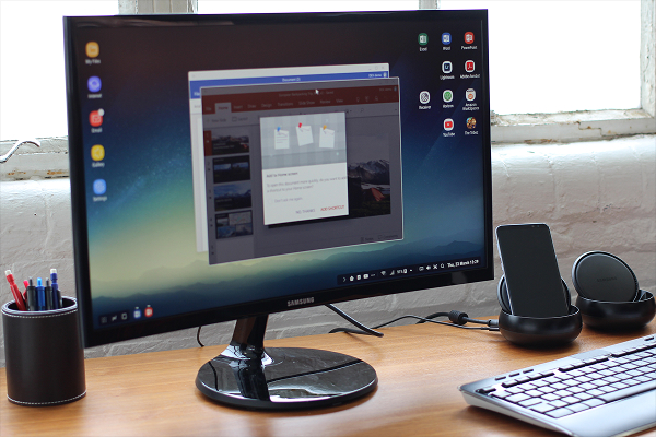 Turn your phone into a desktop PC with multitasking and big-screen access.