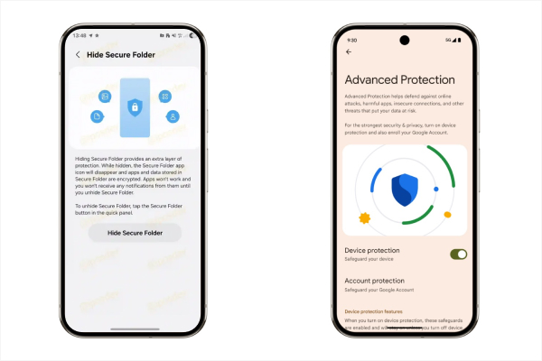 Android 16 privacy updates vs Samsung Knox security.