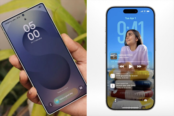One UI 8 adds smooth animations and Material You design; iOS 26 refines with depth and haptics.