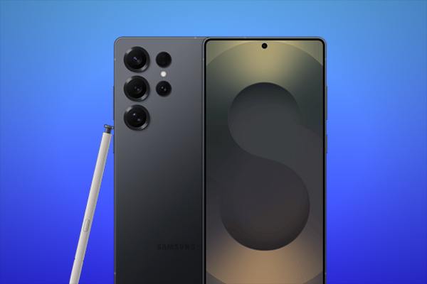 Samsung Galaxy S25 Ultra showcasing 200MP main camera and AI engine.