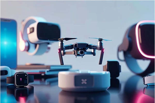 Smartwatch, earbuds, and portable charger as tech accessories