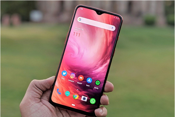 Smartphone with AMOLED display and smooth refresh rate.