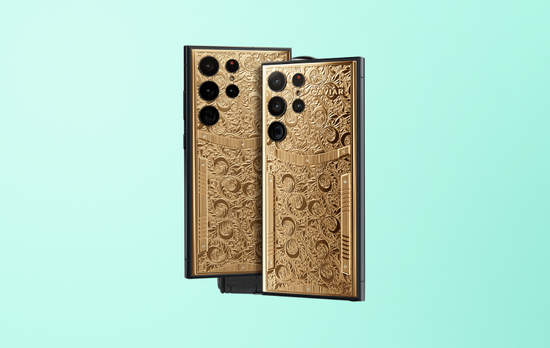 Pure Gold Samsung Galaxy 24 Ultra – 24K gold, diamond accents.