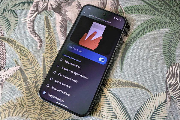 Double-tap the back to trigger shortcuts.