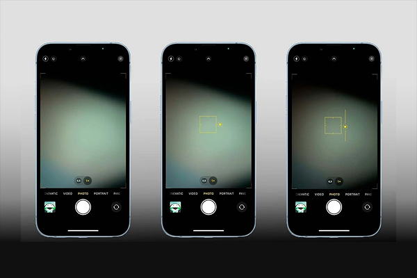 Manual exposure adjustment on iPhone camera to control photo brightness.