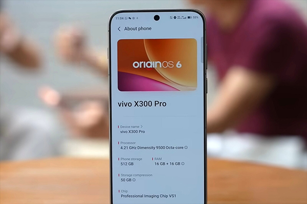 OriginOS 6 (Android 16) powered by Dimensity 9500 3 nm chipset.
