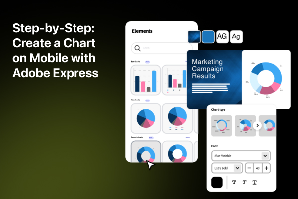How to make charts on mobile with Adobe Express