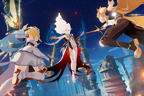 Genshin Impact open-world RPG with regular updates.