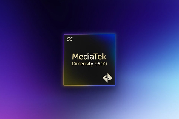 MediaTek Dimensity 9500 chip with high multitasking and efficiency scores.