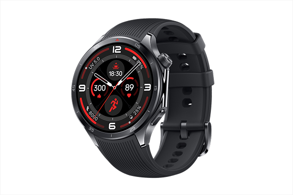 OnePlus Watch 3 showing large AMOLED display and premium metal body