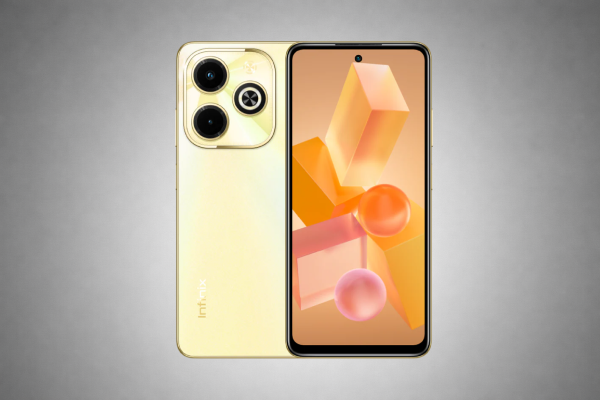 Infinix Hot 40i smartphone showing big display and dual camera design.