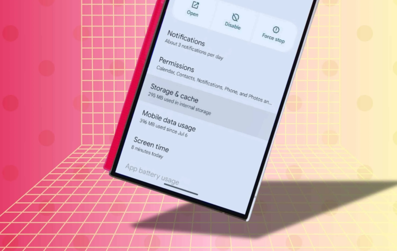 Clear cached data to free up storage and fix slow apps.