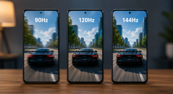 90Hz vs 120Hz vs 144Hz refresh rate comparison