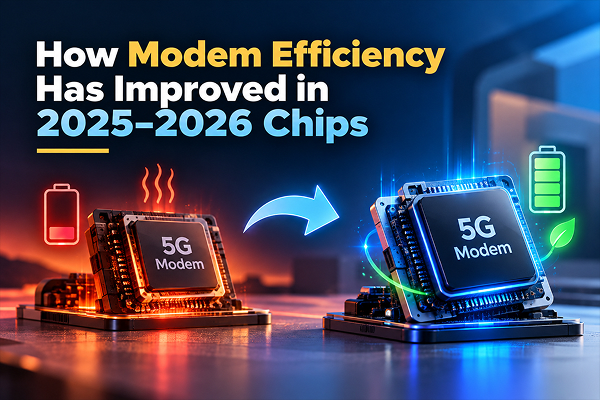 How Modem Efficiency Has Improved in 2025ÔÇô2026 Chips - TechSpecs Info How Modem Efficiency Has Improved in 2025–2026 Chips